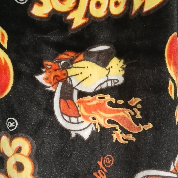 Cheetos Flamin' Hot Logos Pajama Lounge Drawstring Pockets Pants Sz L Unisex Men - Picture 2 of 8